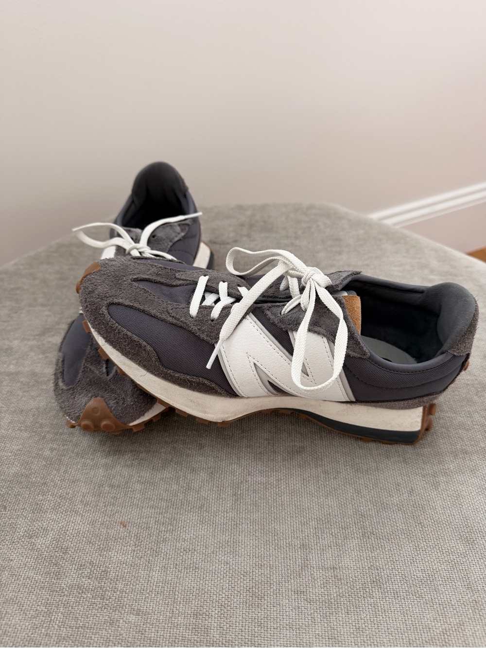 New Balance Gray and White Women's Retro Runner Sneakers